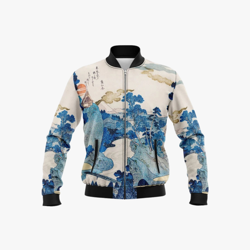 Rimora Cork  | Colourful Lightweight Bomber Jacket for Men – Art-Inspired Statement Style and Plus Size